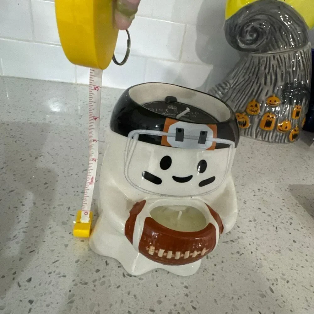 Ghost football double candle brand new   Perfect for football season and Hallowe - Picture 7 of 7